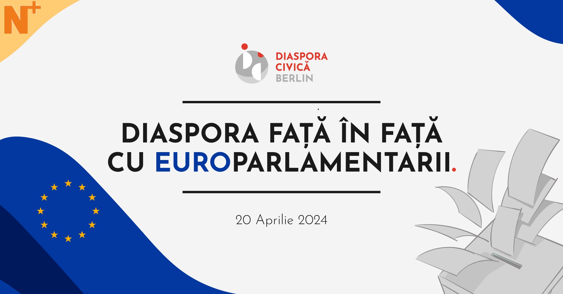 Banner Diaspora față în față cu europarlamentarii - Ediția II